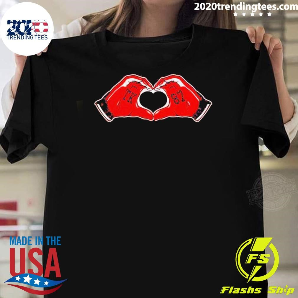 Official Travis Kelce Heart Hands - Adult & Kids T-Shirts, Sweatshirts & Hoodies apparel design preview 1