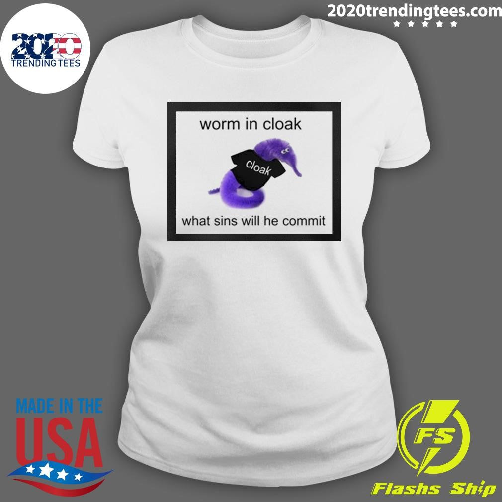 Official Worm In Cloak What Sins Will He Commit - Adult & Kids T-Shirts, Sweatshirts & Hoodies apparel design preview 3