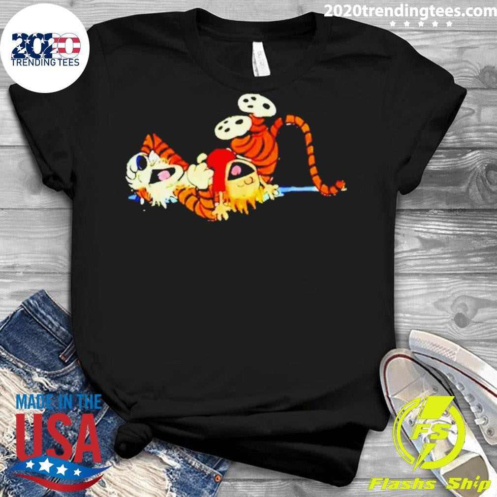 Official calvin Và Hobbes Smile - Adult & Kids T-Shirts, Sweatshirts & Hoodies apparel design preview 3