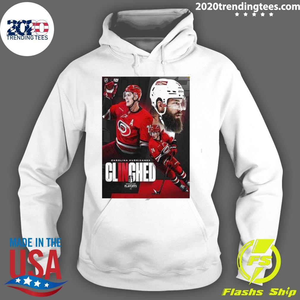 Official carolina Hurricanes Have Officially Clinched - Adult & Kids T-Shirts, Sweatshirts & Hoodies apparel design preview 2