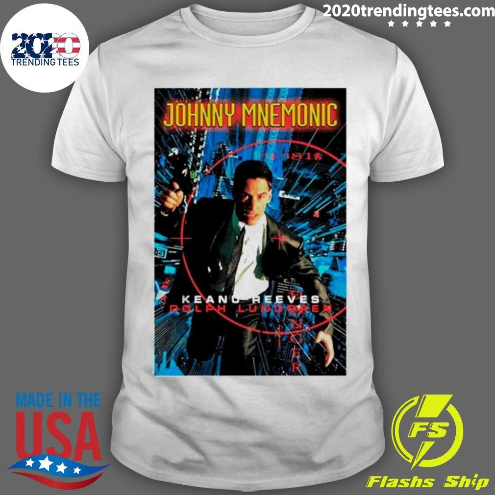 Official johnny Mnemonic Keanu Reeves Dolph Lundgren - Adult & Kids T-Shirts, Sweatshirts & Hoodies apparel design preview 1