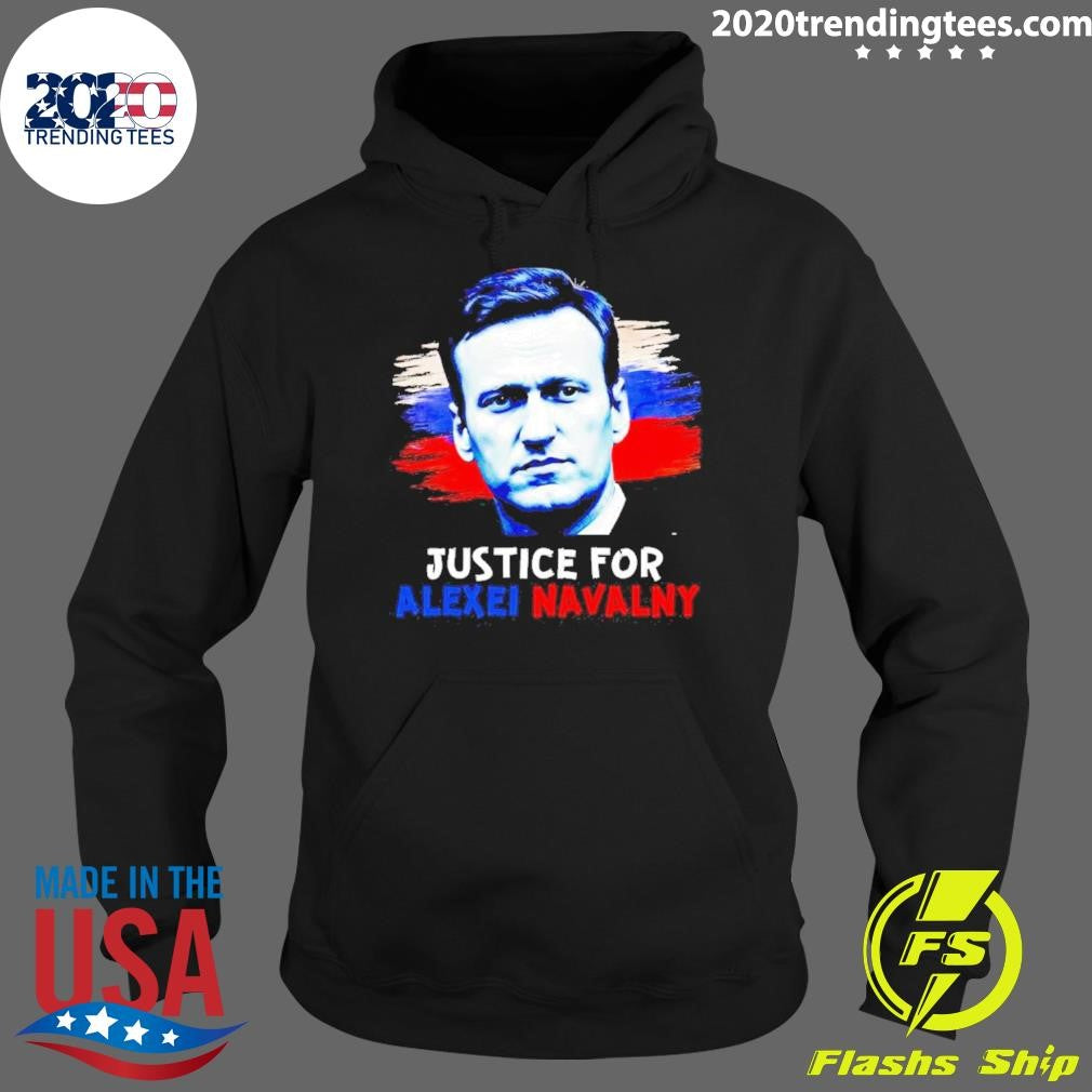 Official justice For Alexei Navalny - Adult & Kids T-Shirts, Sweatshirts & Hoodies apparel design preview 2