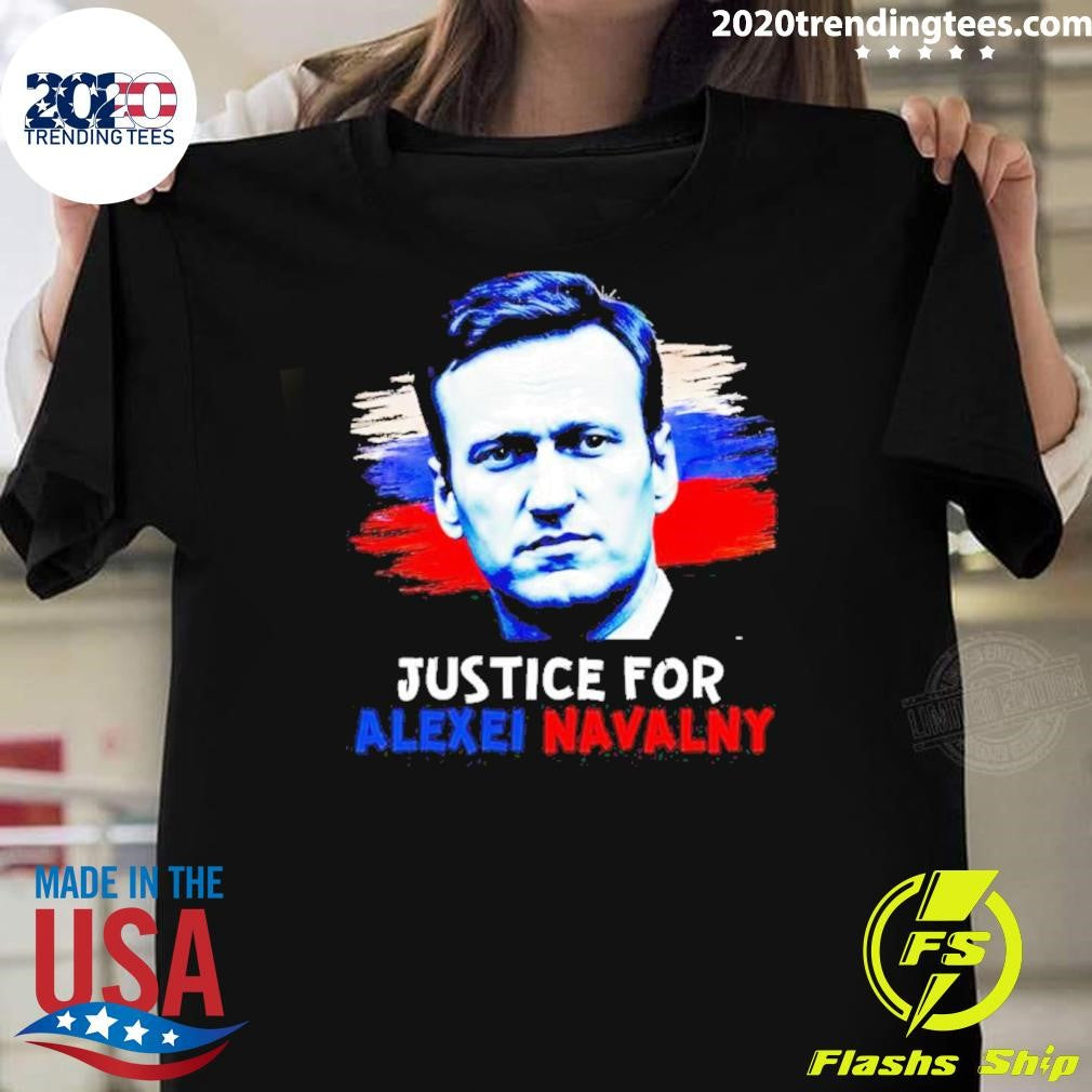Official justice For Alexei Navalny - Adult & Kids T-Shirts, Sweatshirts & Hoodies apparel design preview 1