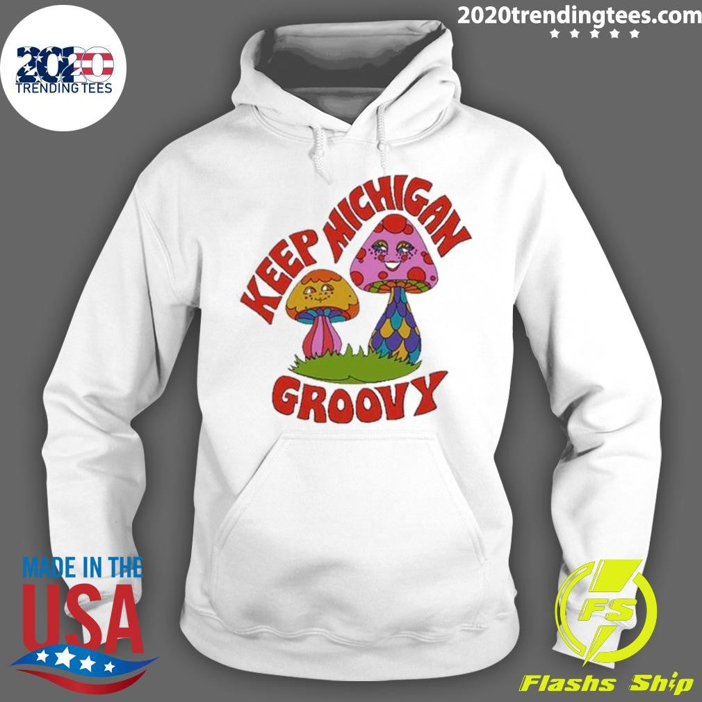 Official keep Michigan Groovy - Adult & Kids T-Shirts, Sweatshirts & Hoodies apparel design preview 2