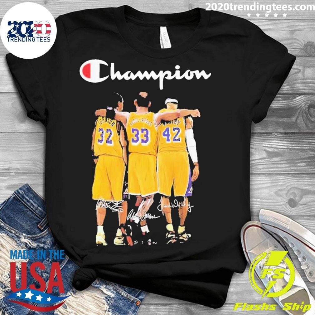 Official los Angeles Lakers Champion Johnson - Adult & Kids T-Shirts, Sweatshirts & Hoodies apparel design preview 3