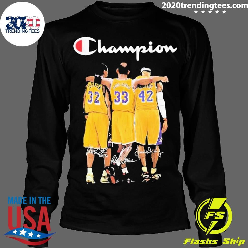 Official los Angeles Lakers Champion Johnson - Adult & Kids T-Shirts, Sweatshirts & Hoodies apparel design preview 4
