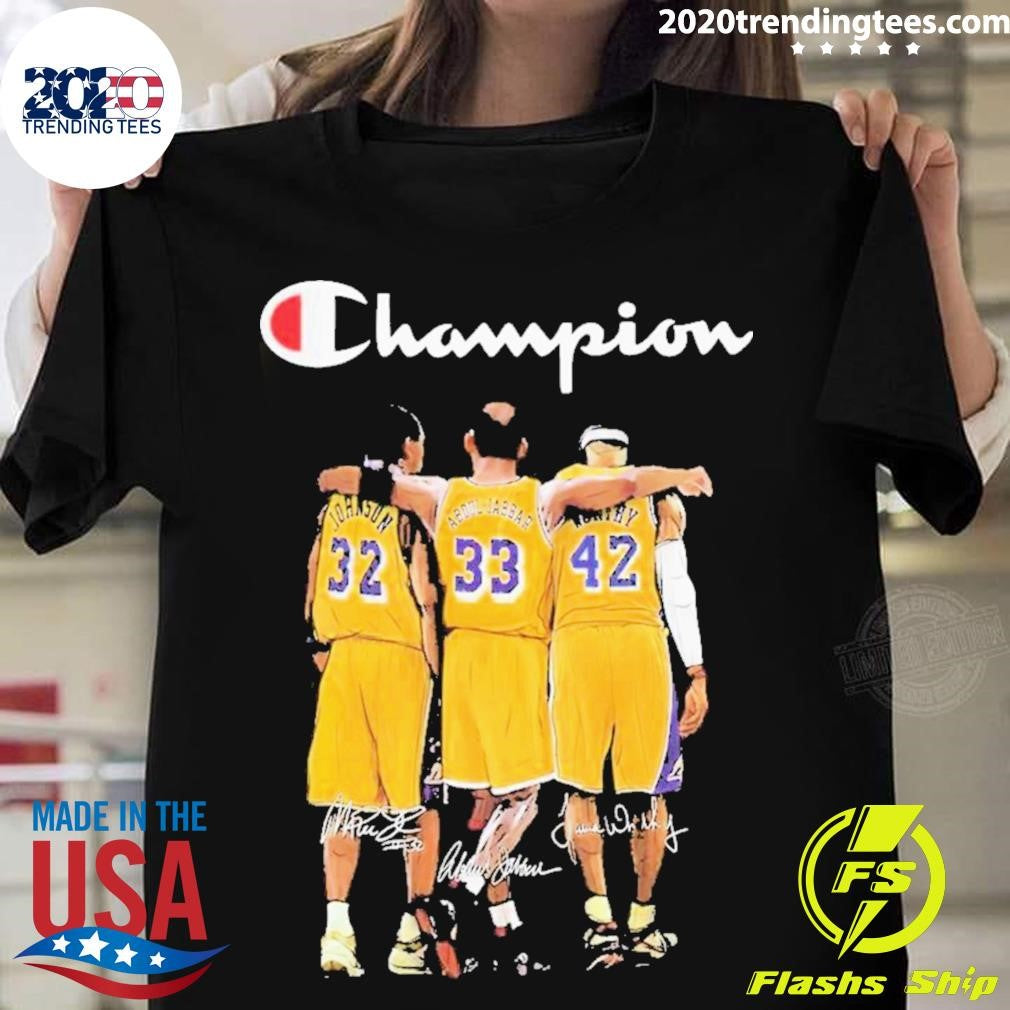Official los Angeles Lakers Champion Johnson - Adult & Kids T-Shirts, Sweatshirts & Hoodies apparel design preview 1