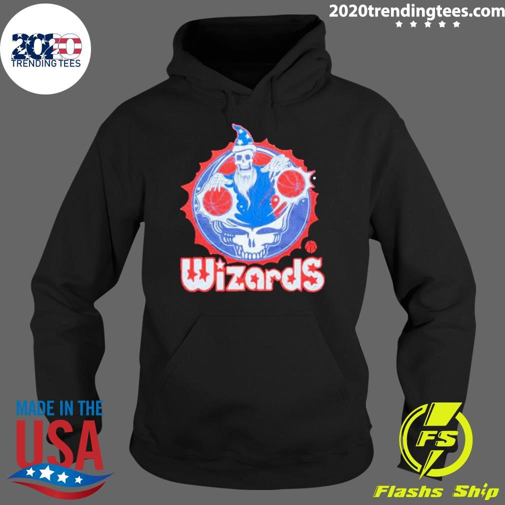 Official nBA x Grateful Dead Wizards Skull - Adult & Kids T-Shirts, Sweatshirts & Hoodies apparel design preview 2