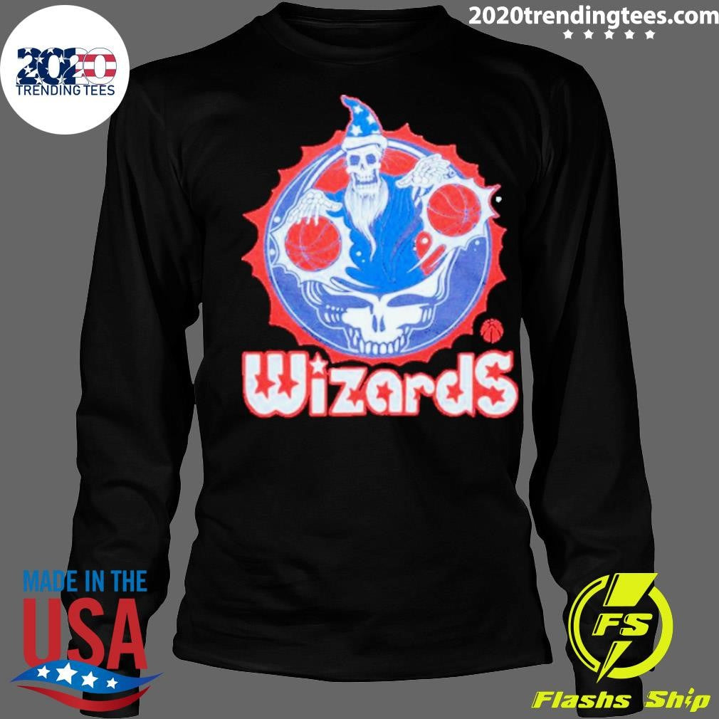 Official nBA x Grateful Dead Wizards Skull - Adult & Kids T-Shirts, Sweatshirts & Hoodies apparel design preview 4