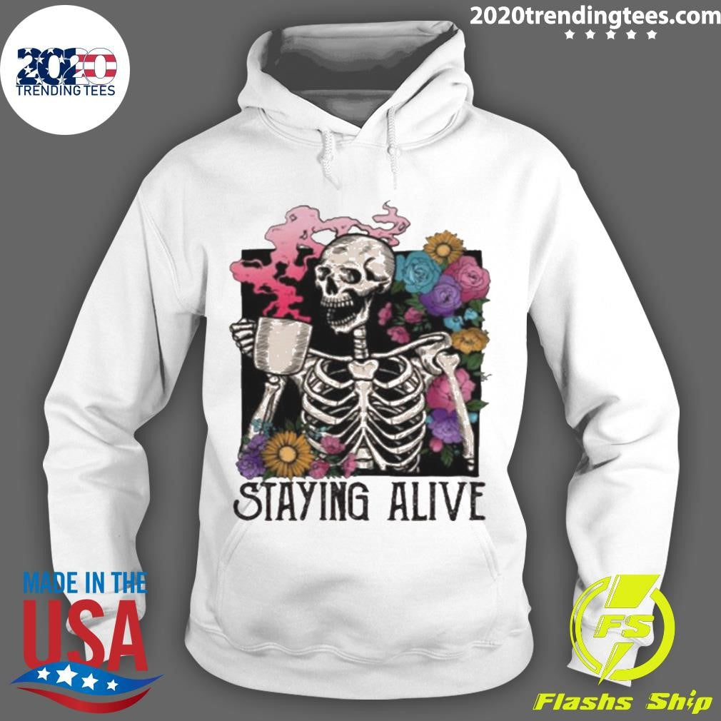 Official staying Alive Colorful - Adult & Kids T-Shirts, Sweatshirts & Hoodies apparel design preview 2