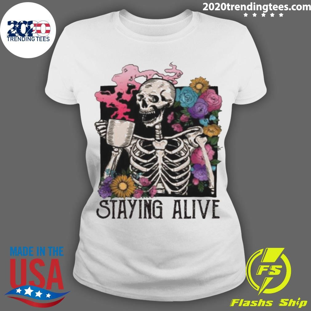 Official staying Alive Colorful - Adult & Kids T-Shirts, Sweatshirts & Hoodies apparel design preview 3