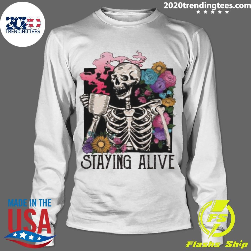 Official staying Alive Colorful - Adult & Kids T-Shirts, Sweatshirts & Hoodies apparel design preview 4