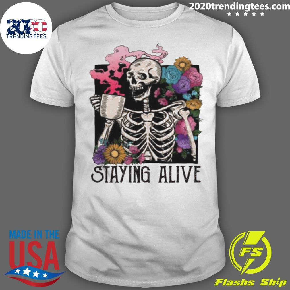 Official staying Alive Colorful - Adult & Kids T-Shirts, Sweatshirts & Hoodies apparel design preview 1