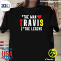 Official travis Kelce The Myth, Legend - Adult & Kids T-Shirts, Sweatshirts & Hoodies apparel design preview 1