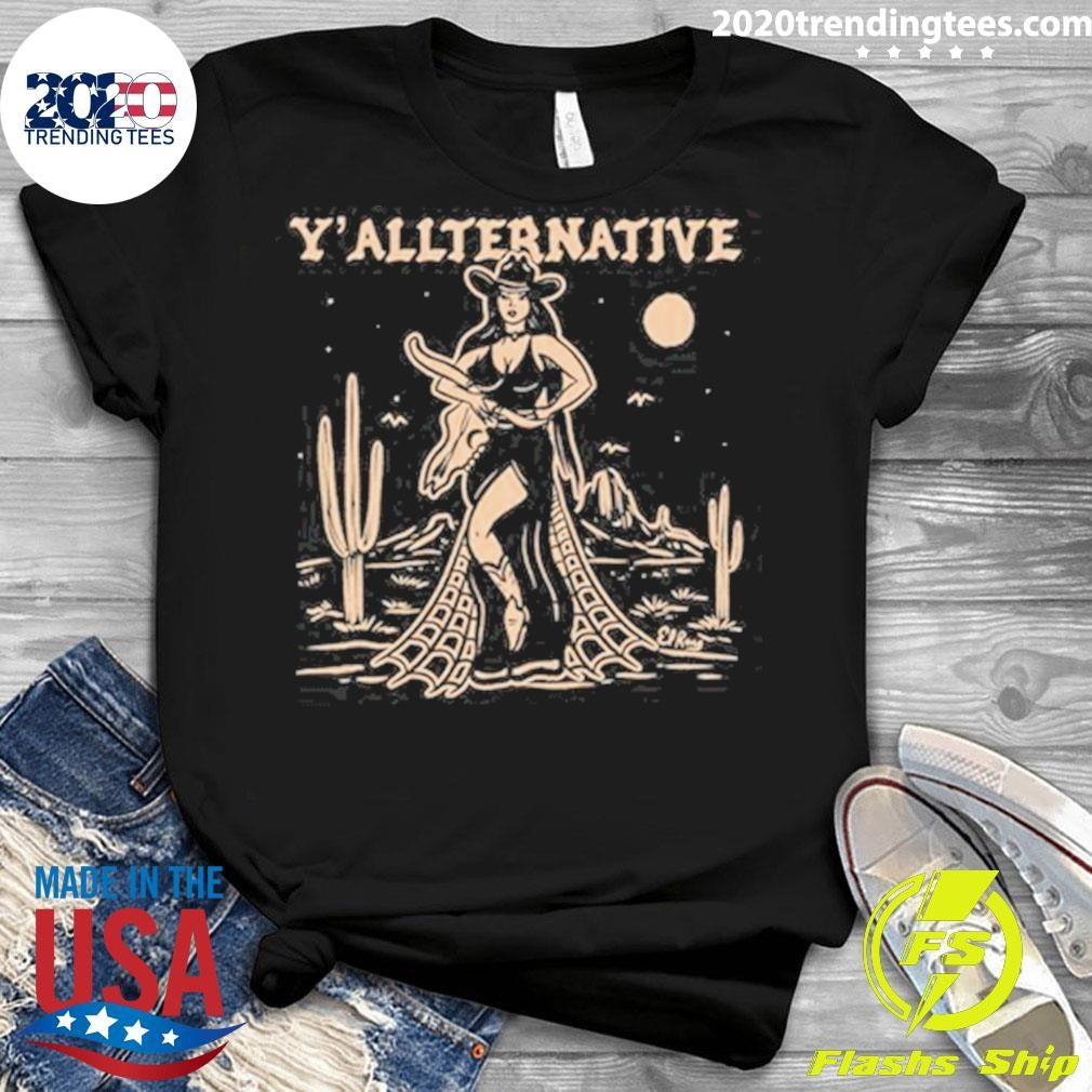 Official y'Allternative Cowgirl - Adult & Kids T-Shirts, Sweatshirts & Hoodies apparel design preview 3
