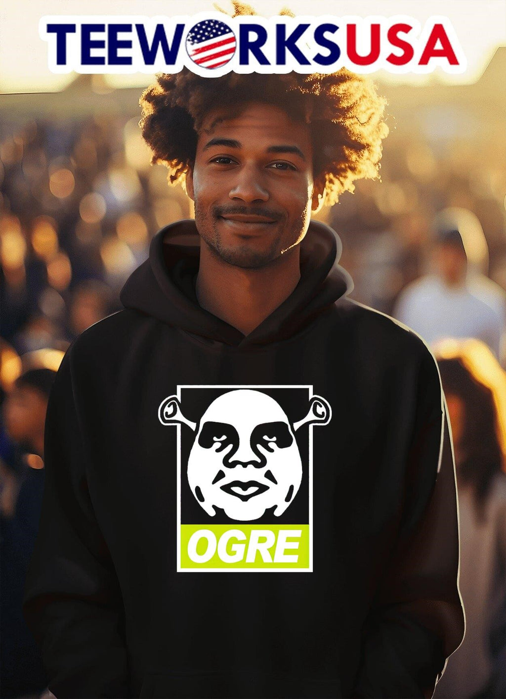Ogre Shrek Obey logo parody - Adult & Kids T-Shirts, Sweatshirts & Hoodies apparel design preview 2