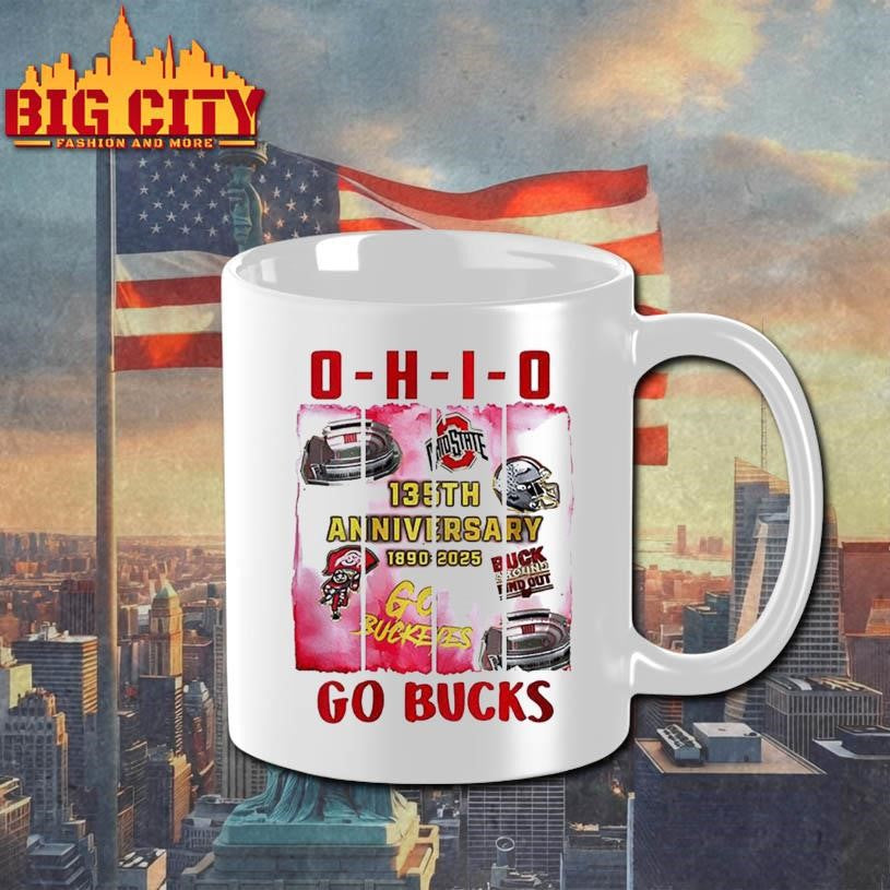 Ohio State Buckeyes 135th Anniversary 1890 2025 Go - Adult & Kids T-Shirts, Sweatshirts & Hoodies apparel design preview 3