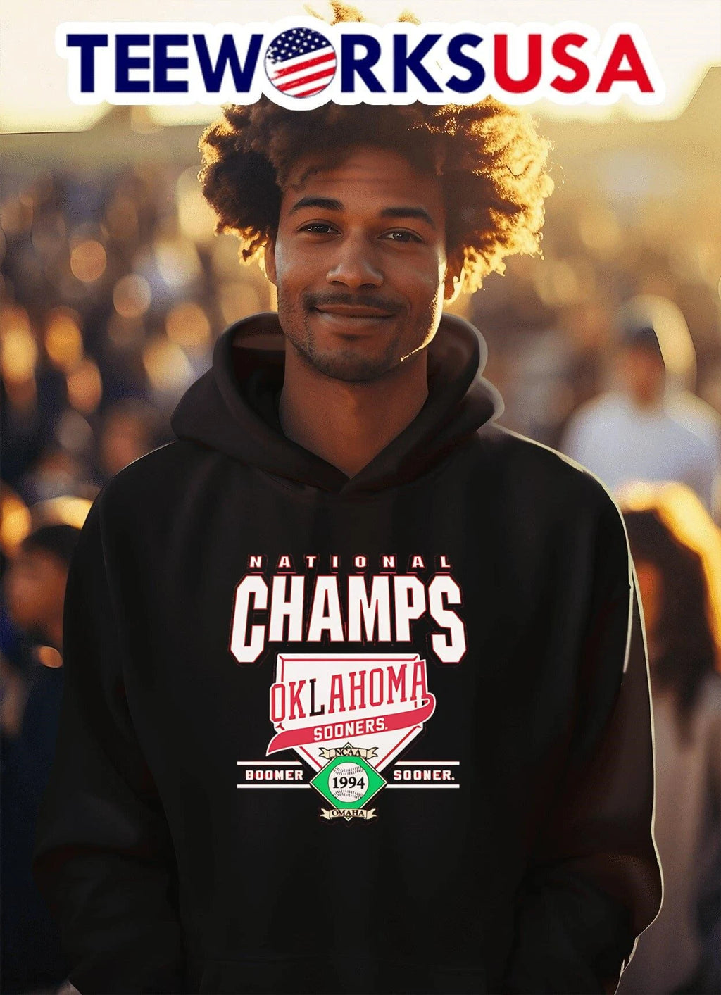 Oklahoma Baseball 1994 National Champs - Adult & Kids T-Shirts, Sweatshirts & Hoodies apparel design preview 2