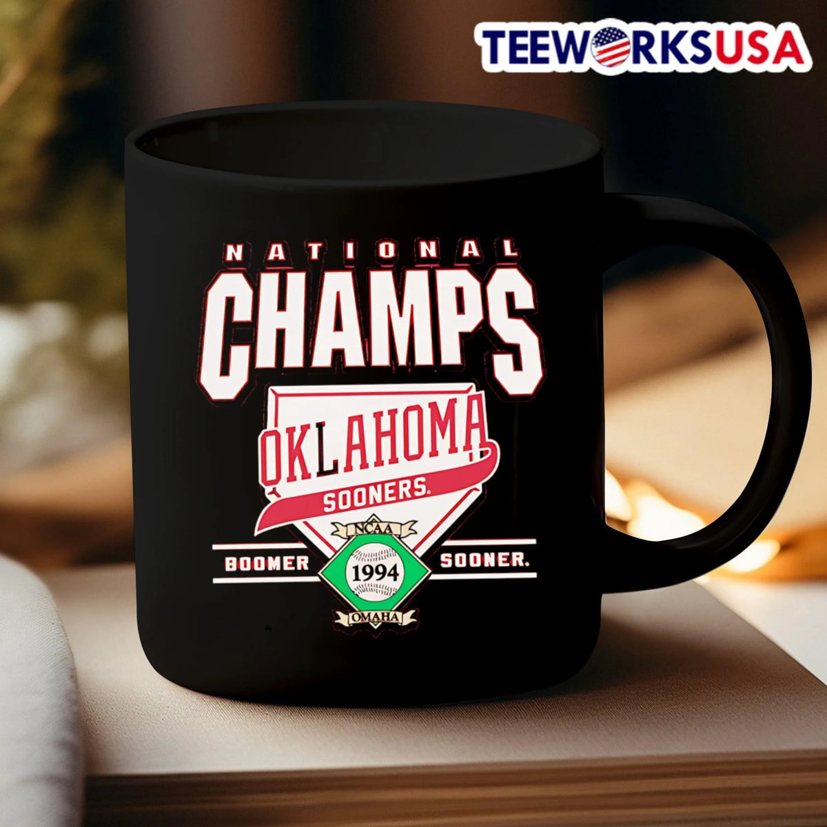 Oklahoma Baseball 1994 National Champs - Adult & Kids T-Shirts, Sweatshirts & Hoodies apparel design preview 3