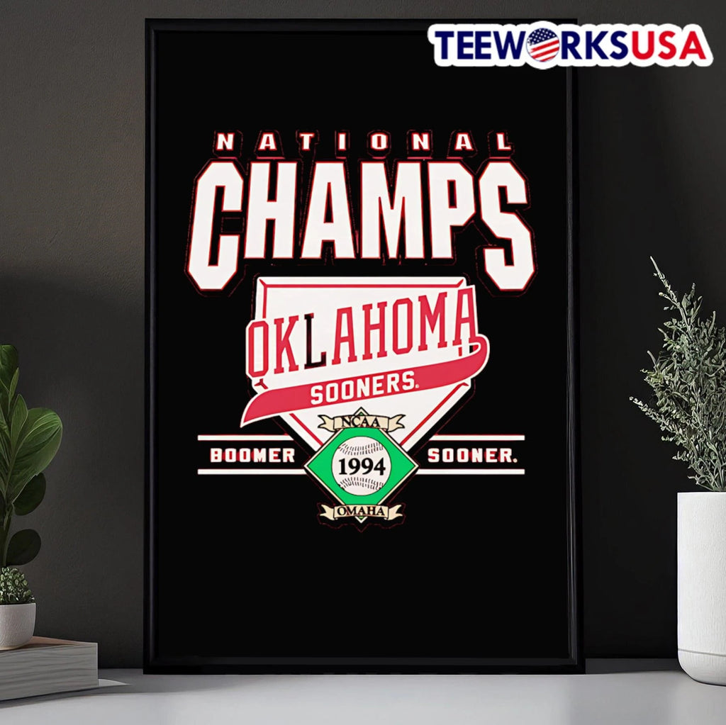 Oklahoma Baseball 1994 National Champs - Adult & Kids T-Shirts, Sweatshirts & Hoodies apparel design preview 5