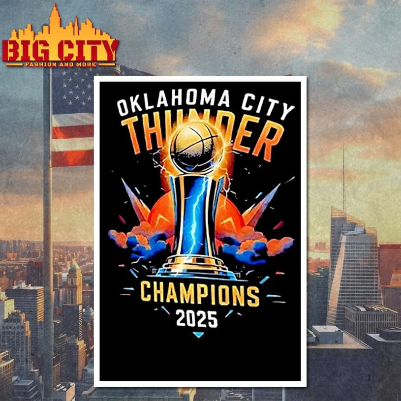 Oklahoma City Thunder Champions trophy 2025 - Adult & Kids T-Shirts, Sweatshirts & Hoodies apparel design preview 4