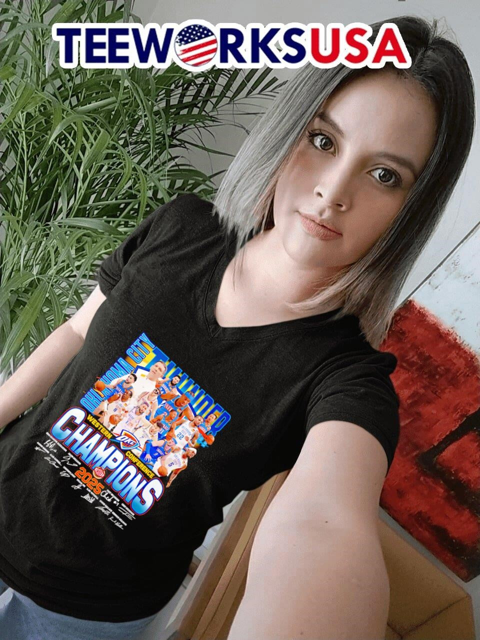 Oklahoma City Thunder Western Conference Champions - Adult & Kids T-Shirts, Sweatshirts & Hoodies apparel design preview 7