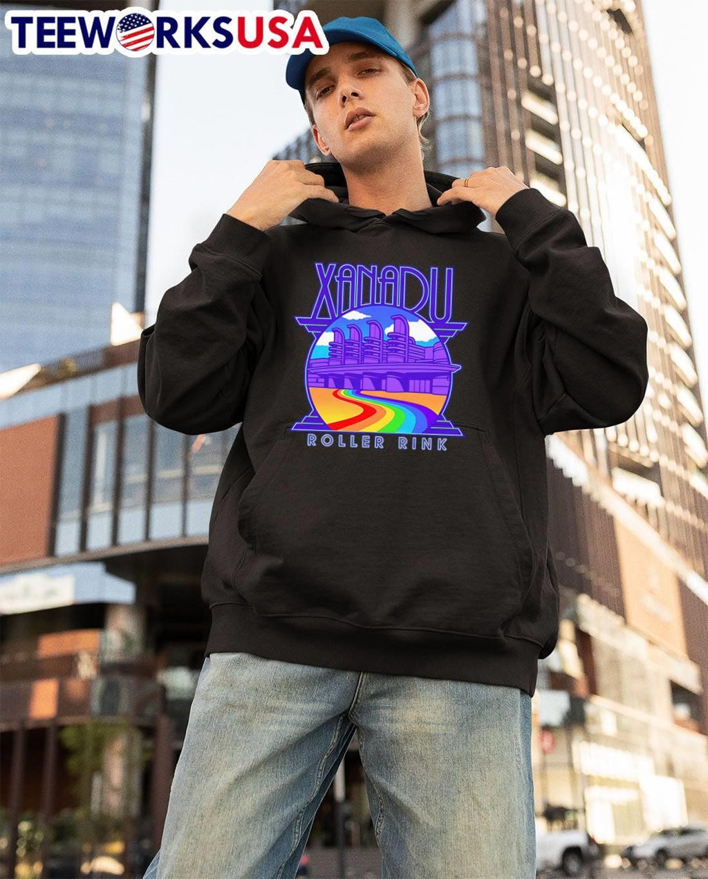 Olivia newton john rainbow xanadu - Adult & Kids T-Shirts, Sweatshirts & Hoodies apparel design preview 3