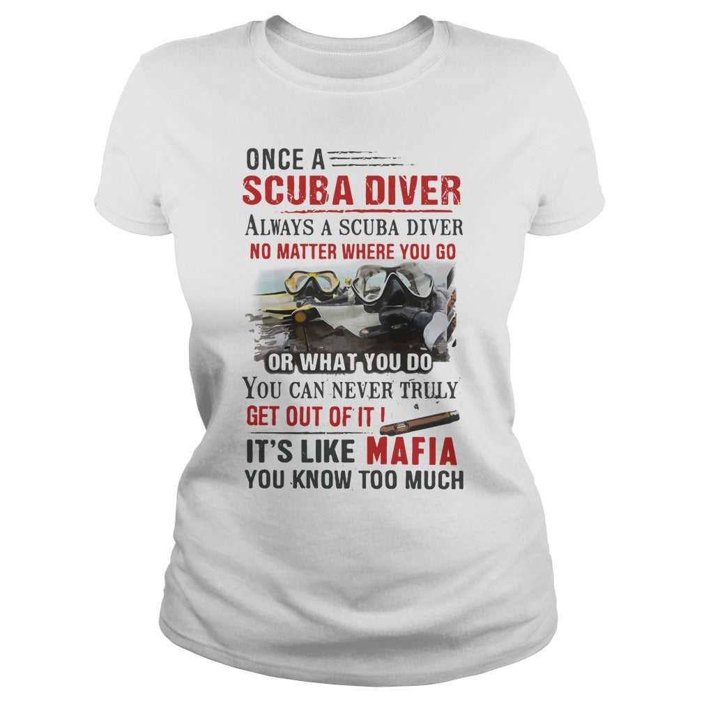 Once A Scuba Diver Always No Matter Where You Go - Adult & Kids T-Shirts, Sweatshirts & Hoodies apparel design preview 2