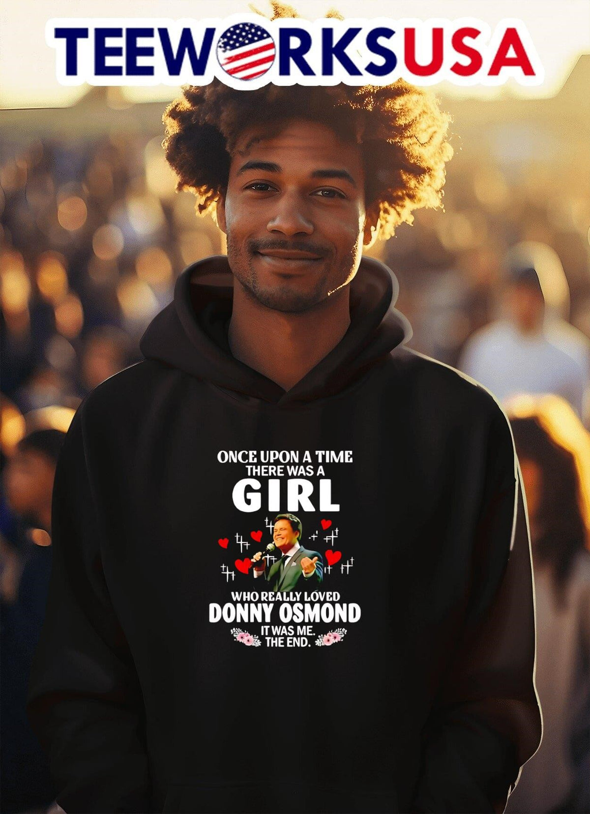 Once upon a time there was girl who really love donny - Adult & Kids T-Shirts, Sweatshirts & Hoodies apparel design preview 2