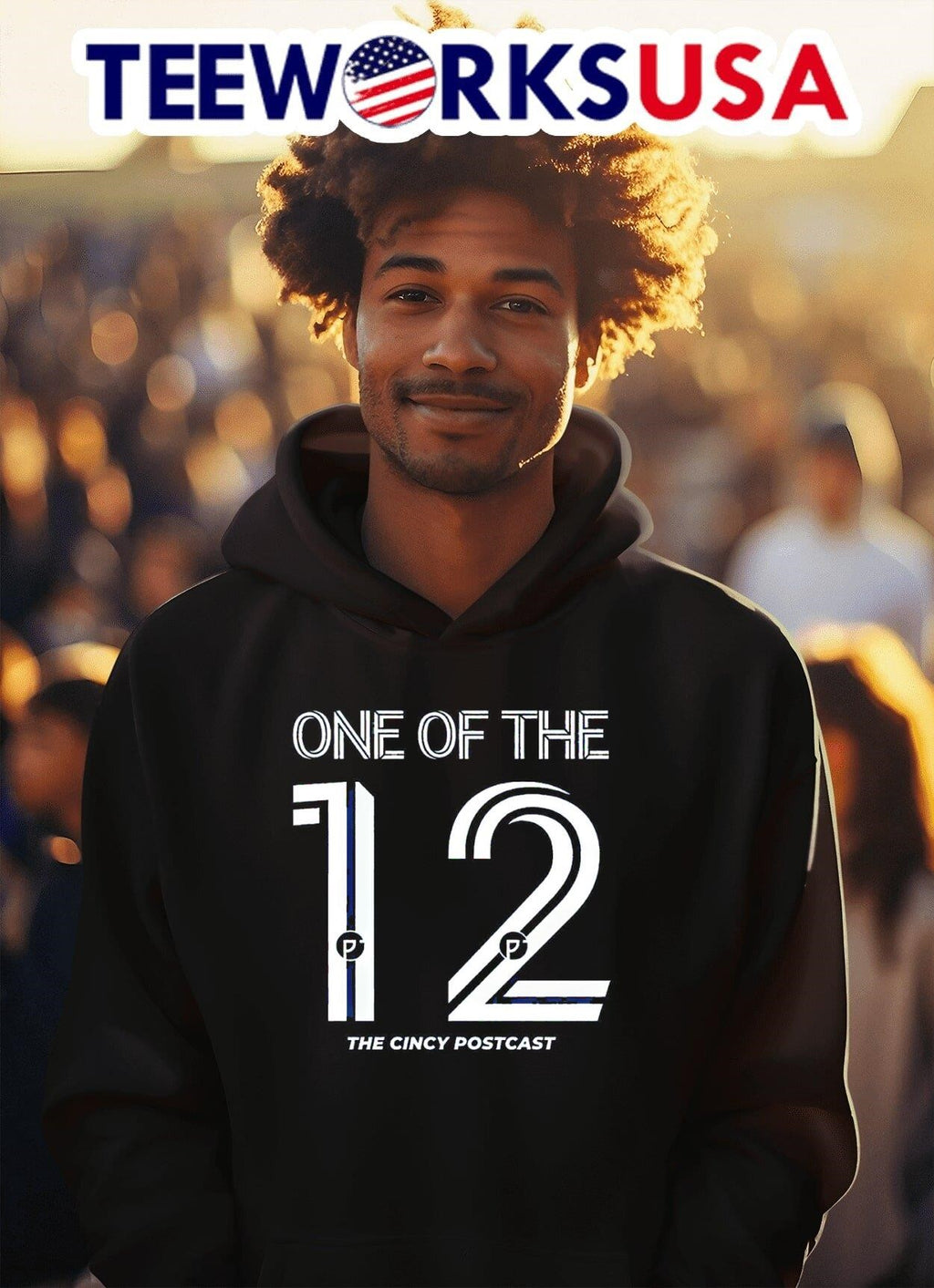 One of the 12 Cincy postcast - Adult & Kids T-Shirts, Sweatshirts & Hoodies apparel design preview 2