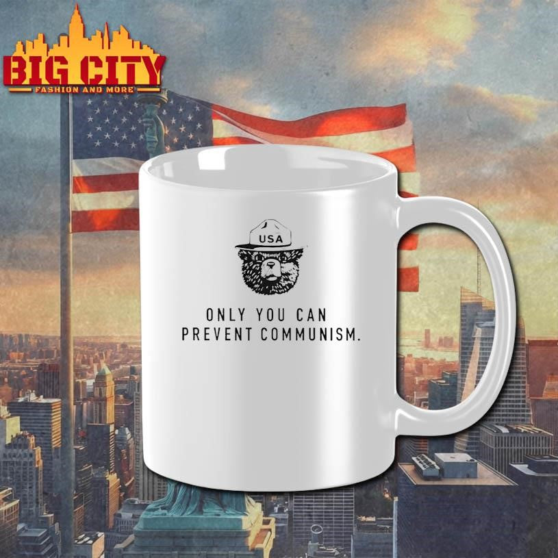 Only You Can Prevent Communism Smokey Bear - Adult & Kids T-Shirts, Sweatshirts & Hoodies apparel design preview 3