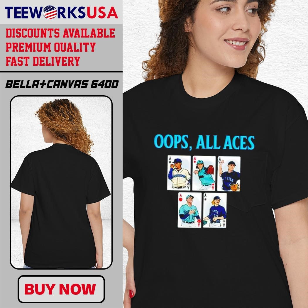 Oops All Aces Mariners vintage - Adult & Kids T-Shirts, Sweatshirts & Hoodies apparel design preview 4