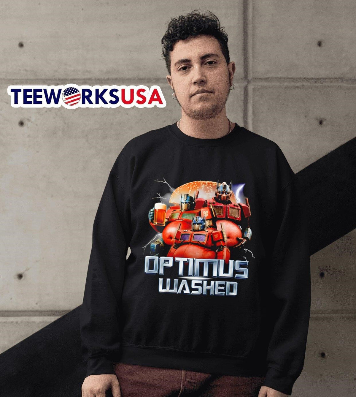 Optimus washed - Adult & Kids T-Shirts, Sweatshirts & Hoodies apparel design preview 6