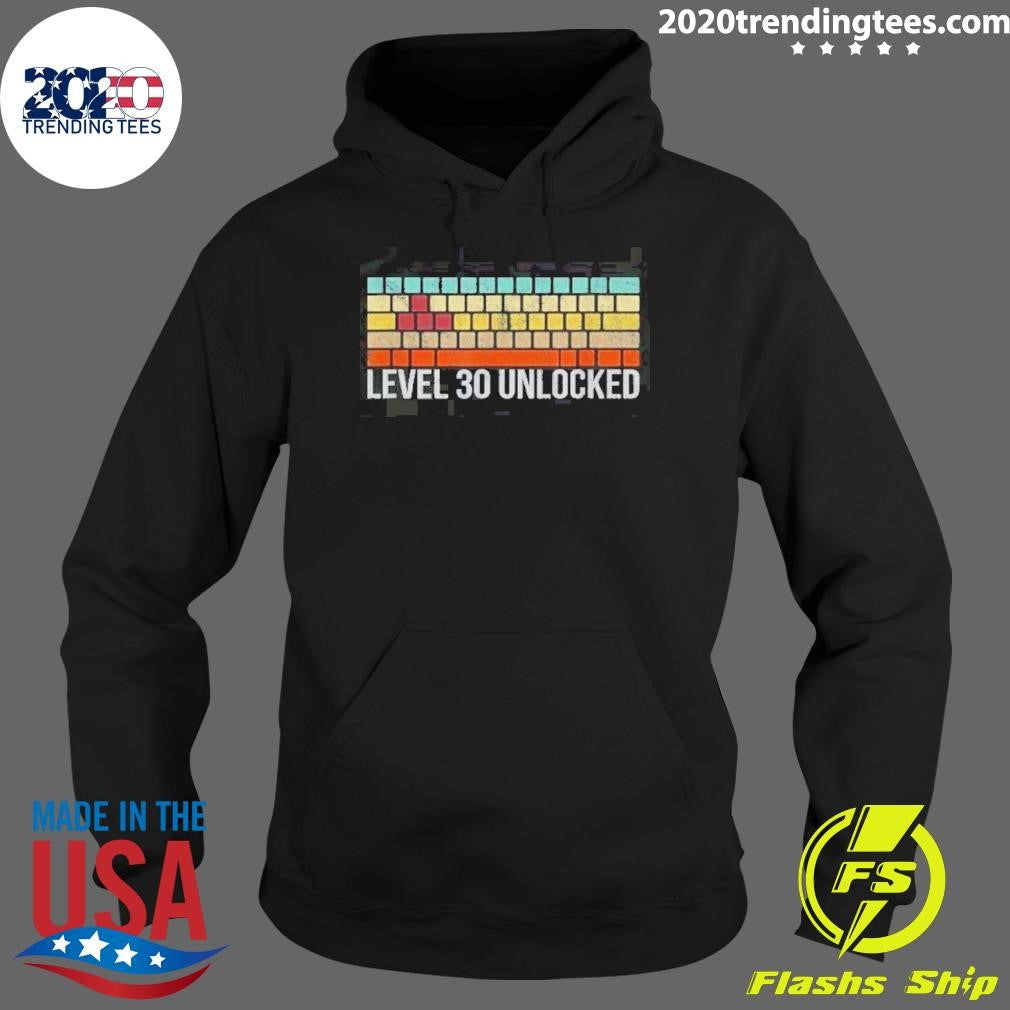 Original 30th Birthday Gift For A Pc Gamer Level 30 - Adult & Kids T-Shirts, Sweatshirts & Hoodies apparel design preview 2