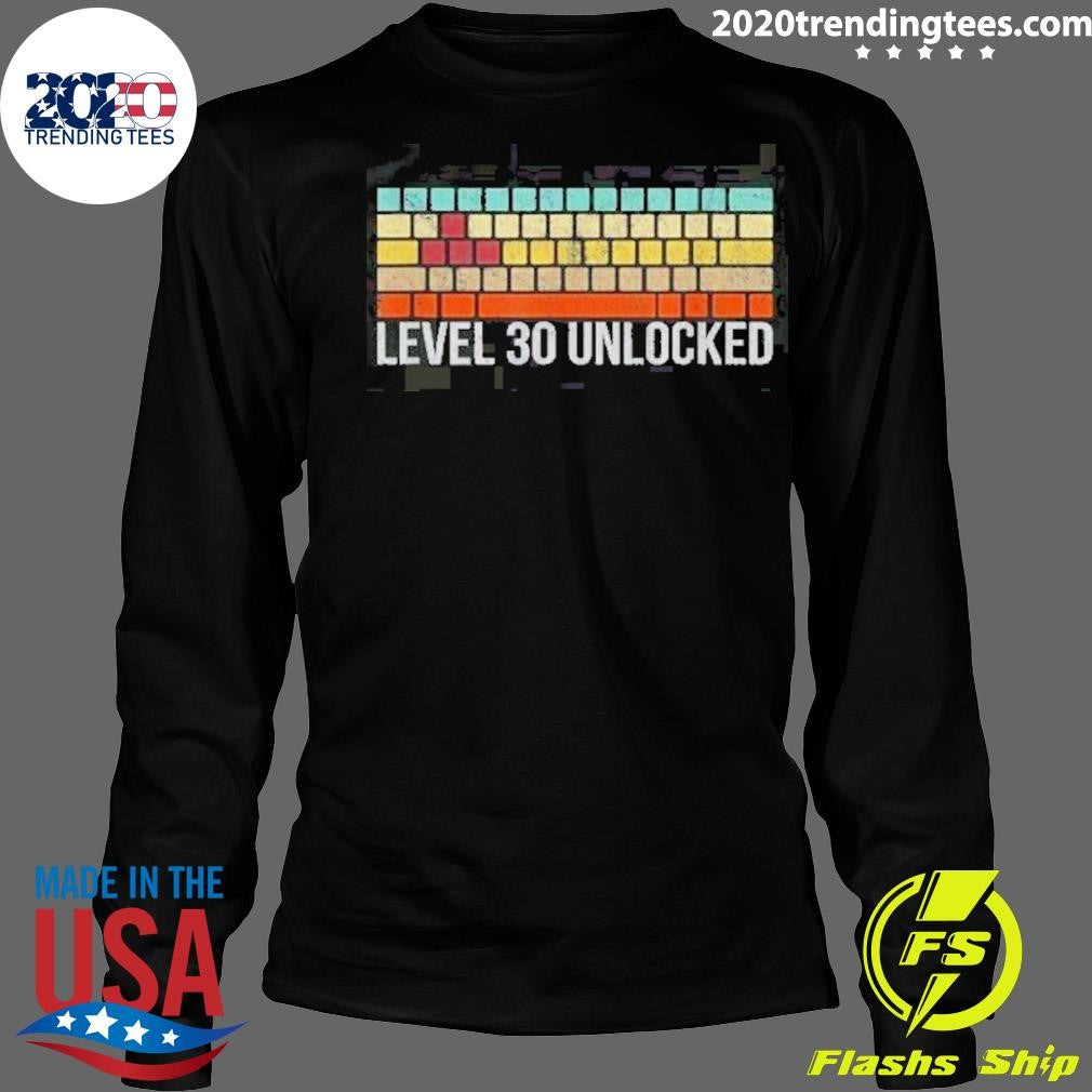Original 30th Birthday Gift For A Pc Gamer Level 30 - Adult & Kids T-Shirts, Sweatshirts & Hoodies apparel design preview 4