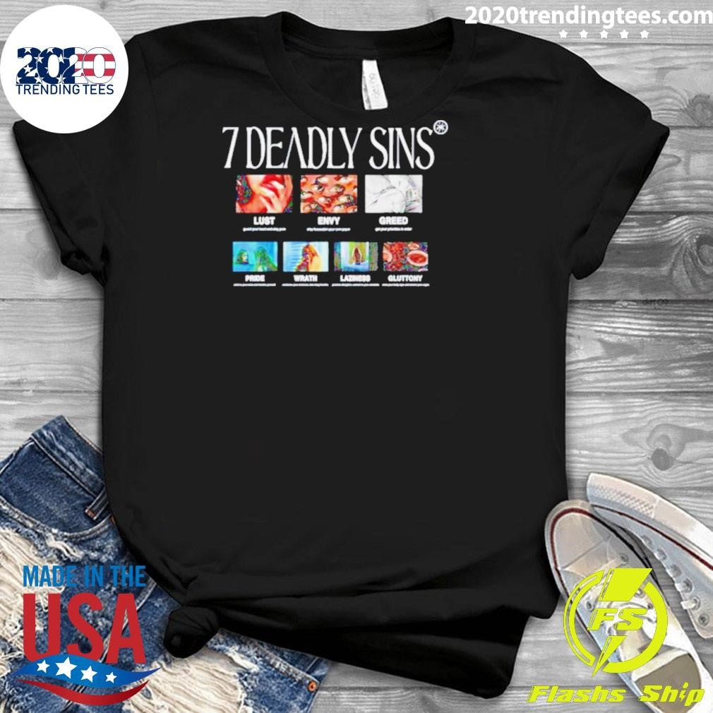 Original 7 Deadly Sins Heavyweight Ls - Adult & Kids T-Shirts, Sweatshirts & Hoodies apparel design preview 3