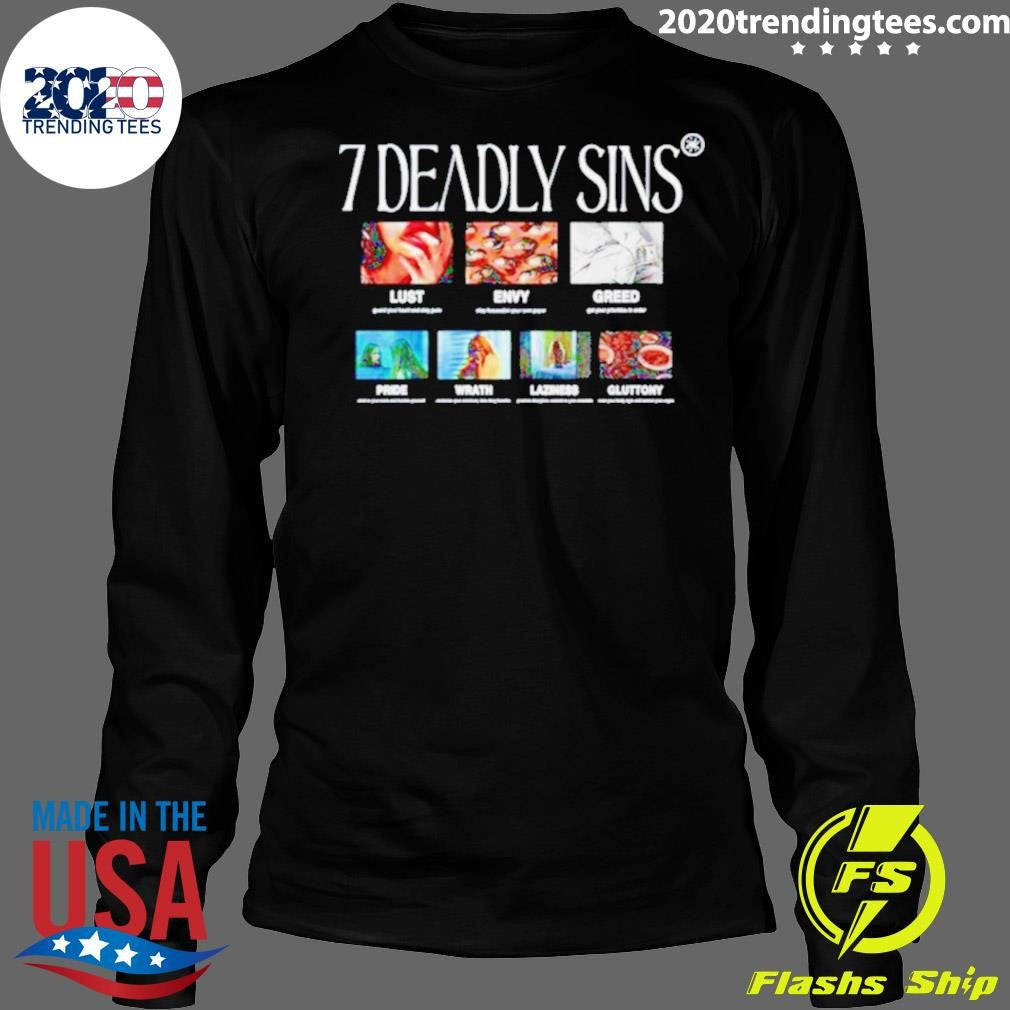 Original 7 Deadly Sins Heavyweight Ls - Adult & Kids T-Shirts, Sweatshirts & Hoodies apparel design preview 4