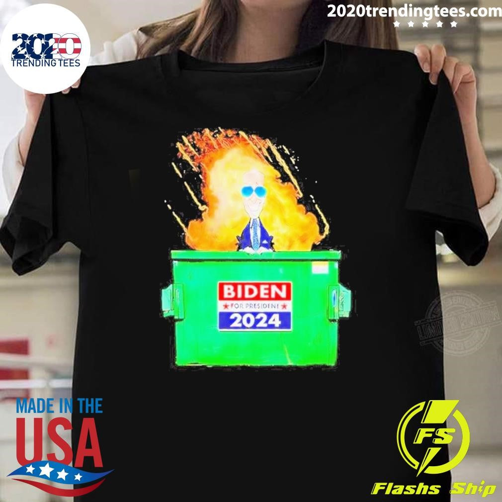 Original Biden Harris Dumpster Fire - Adult & Kids T-Shirts, Sweatshirts & Hoodies apparel design preview 1