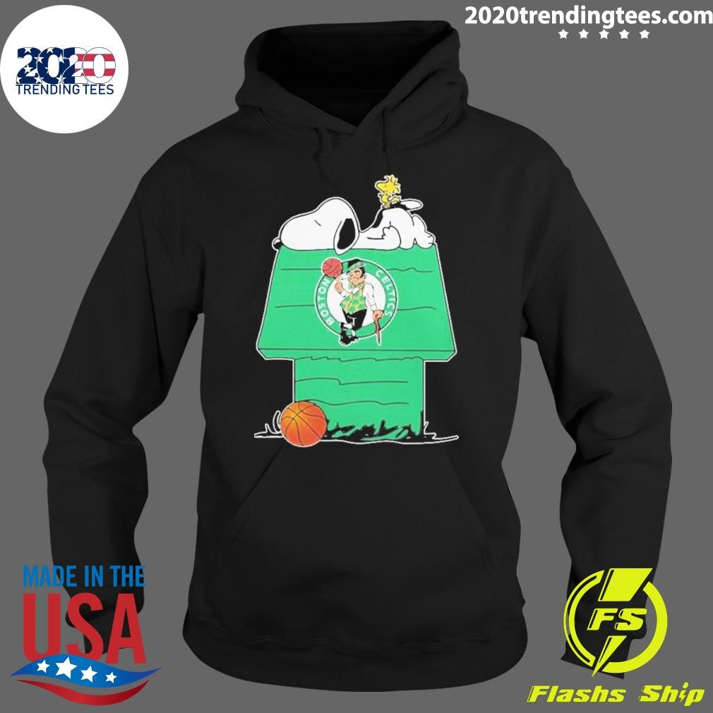 Original Boston Celtics Basketball House Snoopy - Adult & Kids T-Shirts, Sweatshirts & Hoodies apparel design preview 2