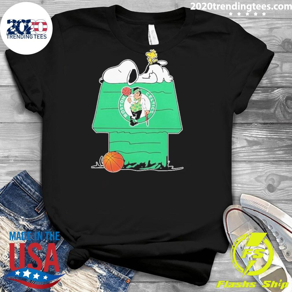 Original Boston Celtics Basketball House Snoopy - Adult & Kids T-Shirts, Sweatshirts & Hoodies apparel design preview 3