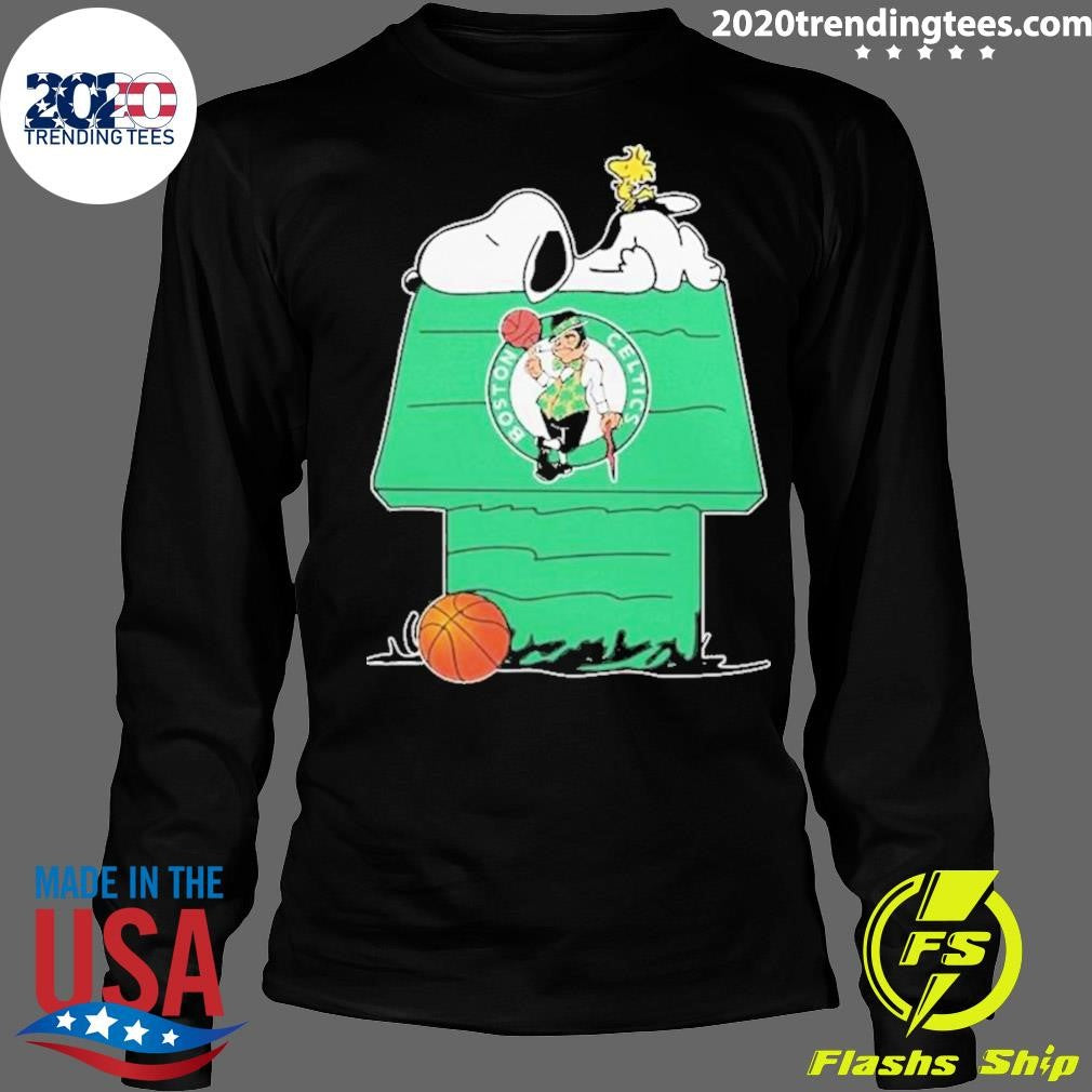 Original Boston Celtics Basketball House Snoopy - Adult & Kids T-Shirts, Sweatshirts & Hoodies apparel design preview 4