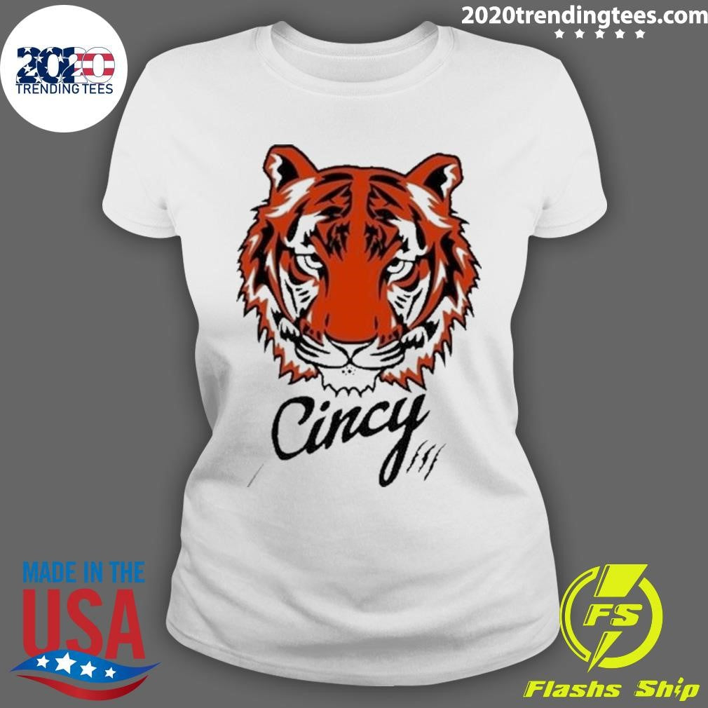 Original Cincy The Tiger Head - Adult & Kids T-Shirts, Sweatshirts & Hoodies apparel design preview 3