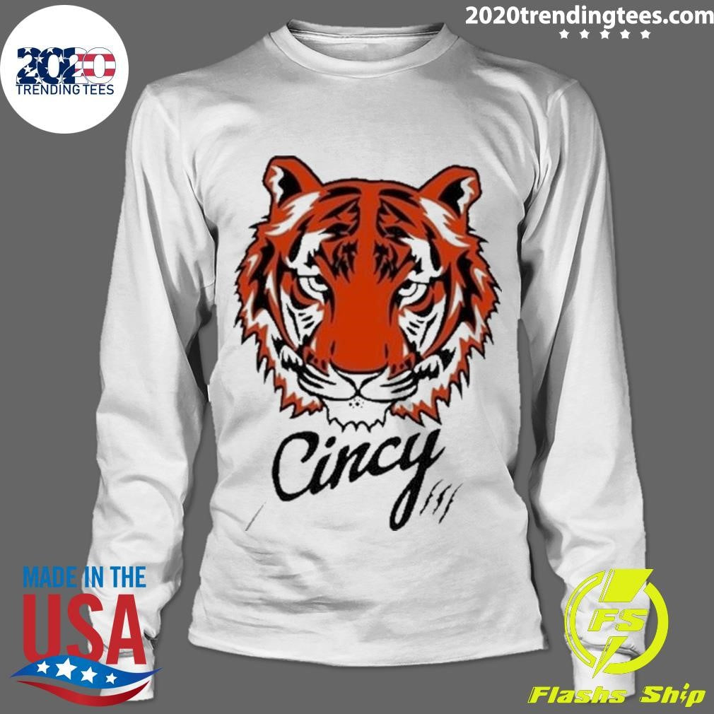 Original Cincy The Tiger Head - Adult & Kids T-Shirts, Sweatshirts & Hoodies apparel design preview 4