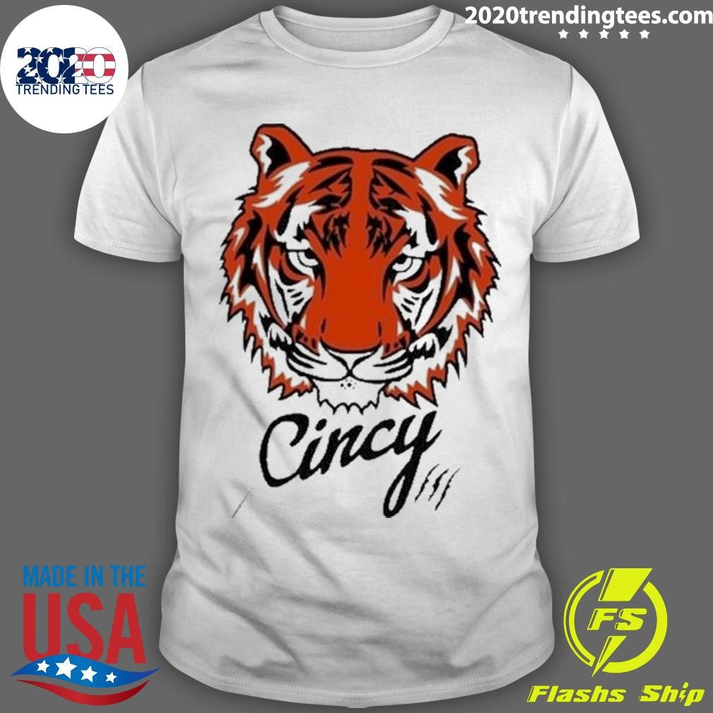 Original Cincy The Tiger Head - Adult & Kids T-Shirts, Sweatshirts & Hoodies apparel design preview 1