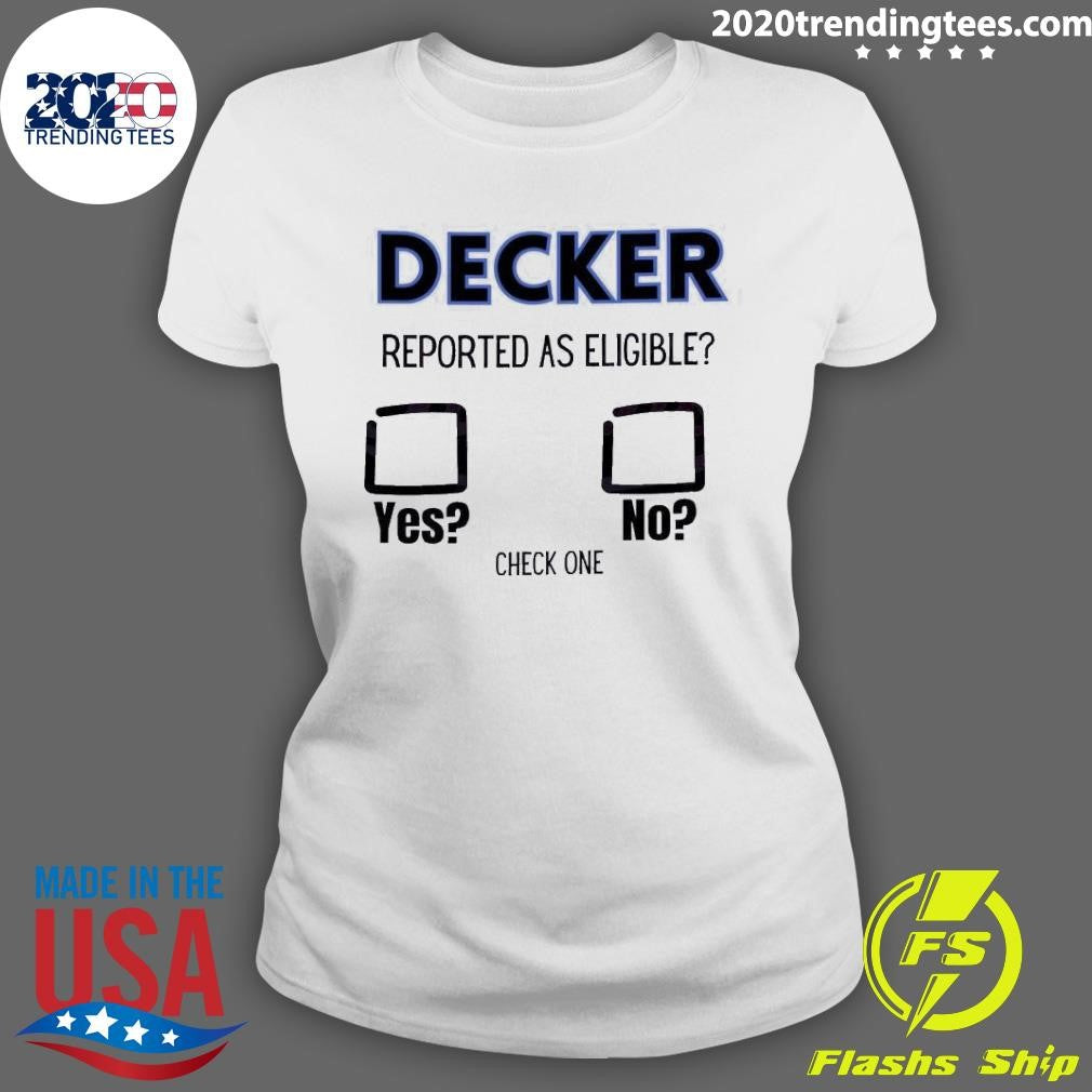 Original Decker Reported Check One - Adult & Kids T-Shirts, Sweatshirts & Hoodies apparel design preview 3