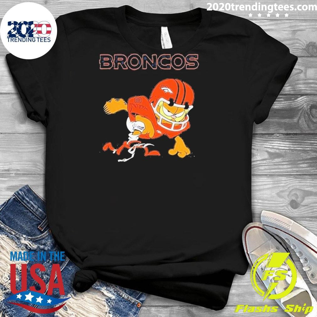 Original Denver Broncos Garfield Cat Grumpy Football - Adult & Kids T-Shirts, Sweatshirts & Hoodies apparel design preview 3