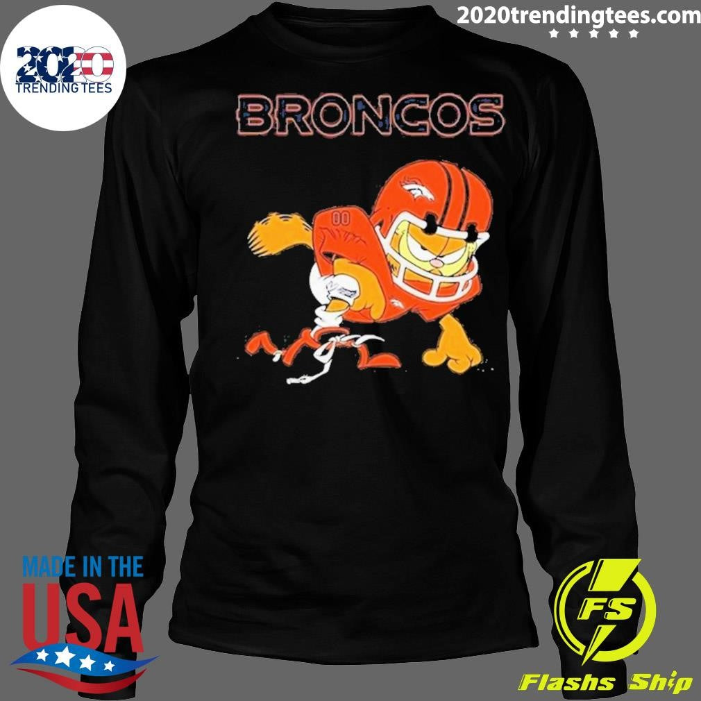 Original Denver Broncos Garfield Cat Grumpy Football - Adult & Kids T-Shirts, Sweatshirts & Hoodies apparel design preview 4