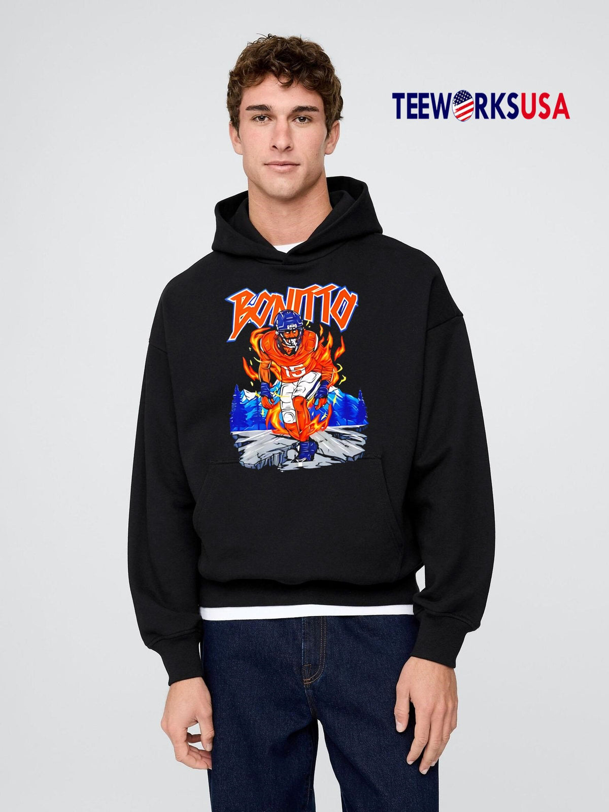 Original Denver Broncos Nik Bonitto Downtown - Adult & Kids T-Shirts, Sweatshirts & Hoodies apparel design preview 2