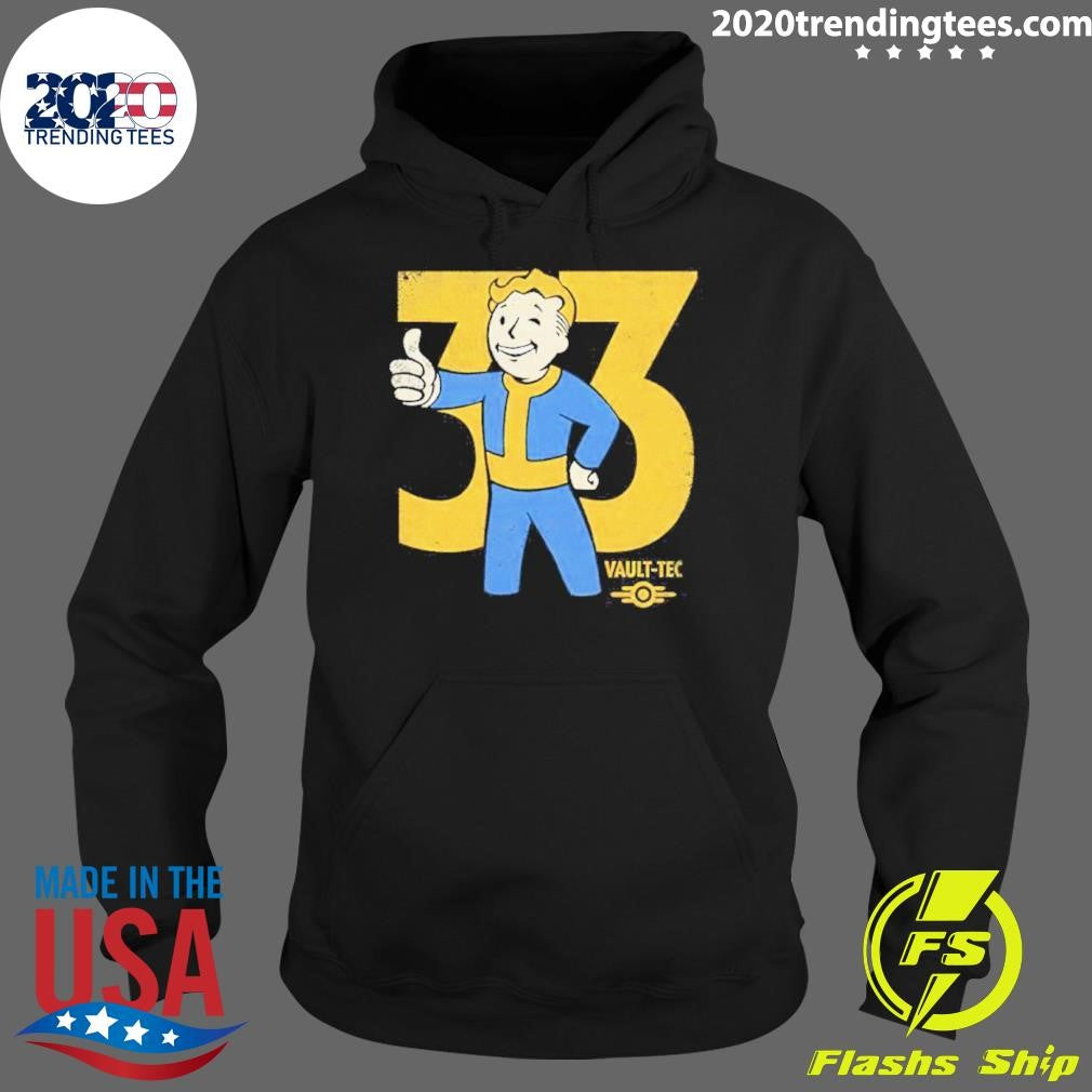 Original Fallout Vault Boy 33 Vintage - Adult & Kids T-Shirts, Sweatshirts & Hoodies apparel design preview 2
