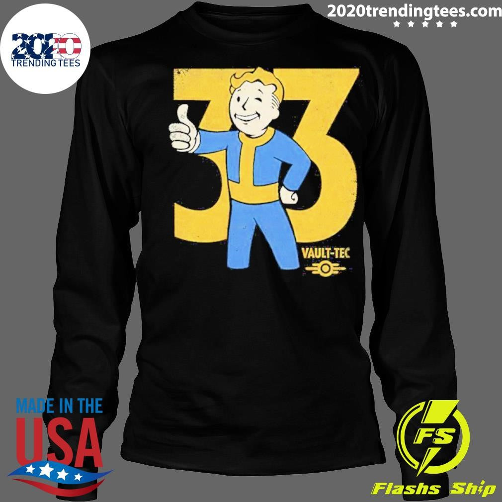 Original Fallout Vault Boy 33 Vintage - Adult & Kids T-Shirts, Sweatshirts & Hoodies apparel design preview 4